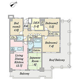 サニープレイス中山 4SLDKの間取図画像