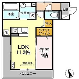 Grandeur Chateau (グランドゥール シャトー 1LDKの間取図画像
