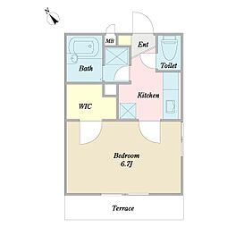 アレグリーア 1Kの間取図画像