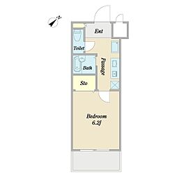 ルージュ・ウェル 3階1Kの間取り