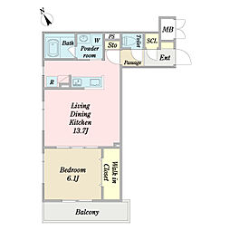 間取図画像 1LDK