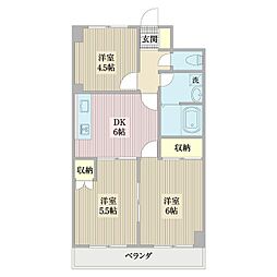 エスポワール深瀬 3DKの間取図画像