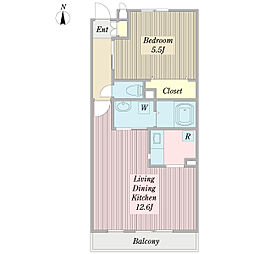 間取図画像 1LDK