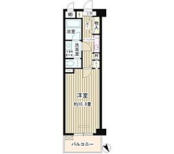 ルミエール祐天寺 1Kの間取図画像