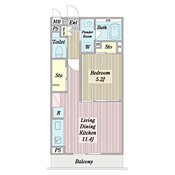 MobilityTerrace 1LDKの間取図画像