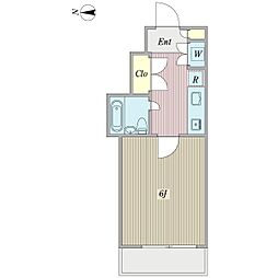 ガーデンコート77 1Kの間取図画像