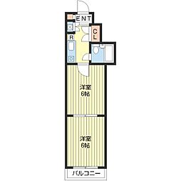 ガーデンコート77 2Kの間取図画像