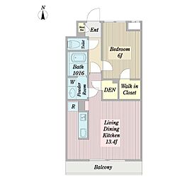 Ｔ−ＦＬＡＴ久我山 4階1LDKの間取り