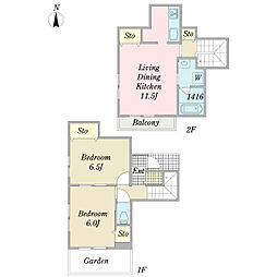 間取図画像 2LDK