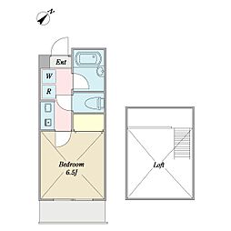ラ・ロッシュ 1Kの間取図画像