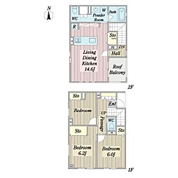 ＰＵＲＵＮＵＳ　ＤＯＭＵＳ 1階3LDKの間取り