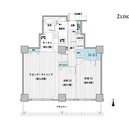 ベルタワー 2LDKの間取図画像
