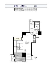 シーリアお台場三番街4号棟 1LDKの間取図画像