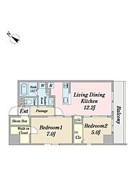 間取図画像 2LDK