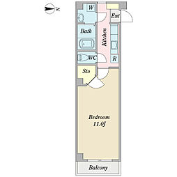 ＭＡＩＳＯＮ雅 2階1Kの間取り