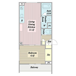 間取図画像 1LDK