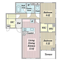 間取図画像 2LDK