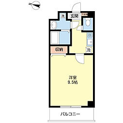 第五芦田マンション 3階1Kの間取り