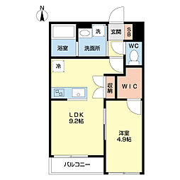 ARS篠崎 1LDKの間取図画像