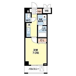 ＣＡＳＡ　ＫＡＮＯＮ葛西 5階1Kの間取り