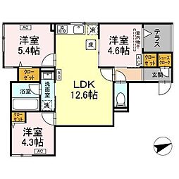 セレスティア一之江 3LDKの間取図画像