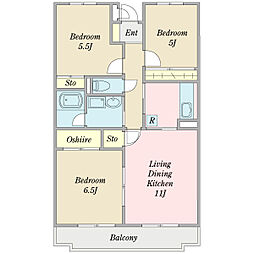 間取図画像 3LDK