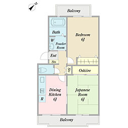 エスペランサ・ムラタ 2DKの間取図画像