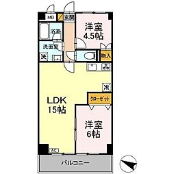 YS習志野台 2LDKの間取図画像