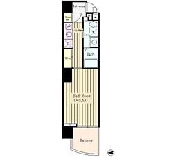 BONHEUR門前仲町 1Kの間取図画像