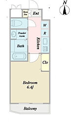 メゾン・スヴェニール 3階1Kの間取り