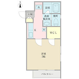 テラコッタ 0102 1階1Kの間取り
