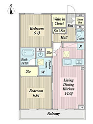 間取図画像 2LDK