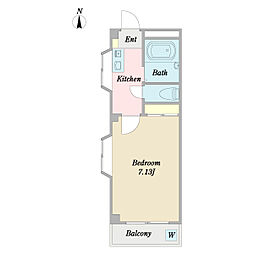 スターライトM 1Kの間取図画像