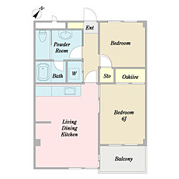 サンライズ宮崎 3DKの間取図画像