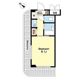 アーク南行徳 1Kの間取図画像