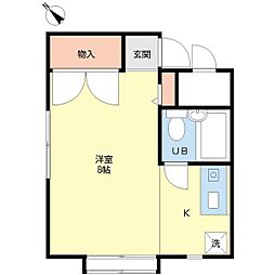 ノーブルハイム ワンルームの間取図画像