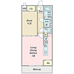 間取図画像 1LDK