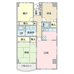 アポロランド 1階3LDKの間取り