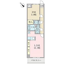 シーダーコート 1LDKの間取図画像