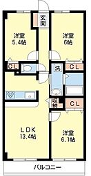 ベルサンモール 0103 1階3LDKの間取り