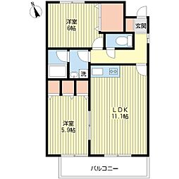 間取図画像 2LDK