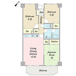 ハーベストプレイス 3LDKの間取図画像