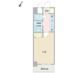 プロシード市川妙典2 1Kの間取図画像