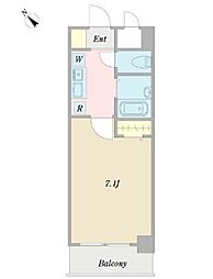 プロシード市川妙典2 1Kの間取図画像