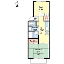 ココエレガンス 2Kの間取図画像