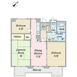 ミナモトパークハイム 3DKの間取図画像
