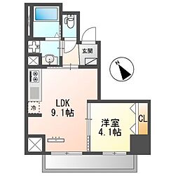 Rapport(ラポール) 1LDKの間取図画像