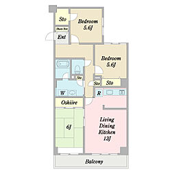 間取図画像 2SLDK