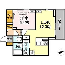 D-STELLA 1LDKの間取図画像
