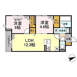 D-STELLA 2LDKの間取図画像